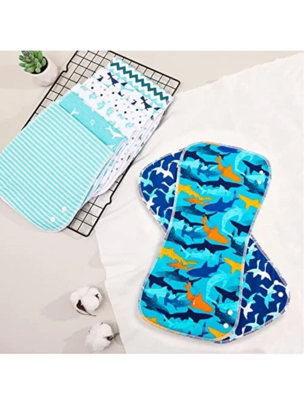 Large 12-Pack Baby Burp Cloths & Bibs Set - Super Absorbent, Soft, 3-Layer